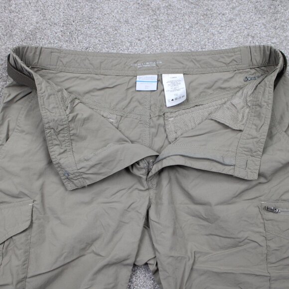 Columbia Silver Ridge Convertible Pants Mens 38x32 Beige Belted Cargo Omni-Shade - Picture 12 of 16